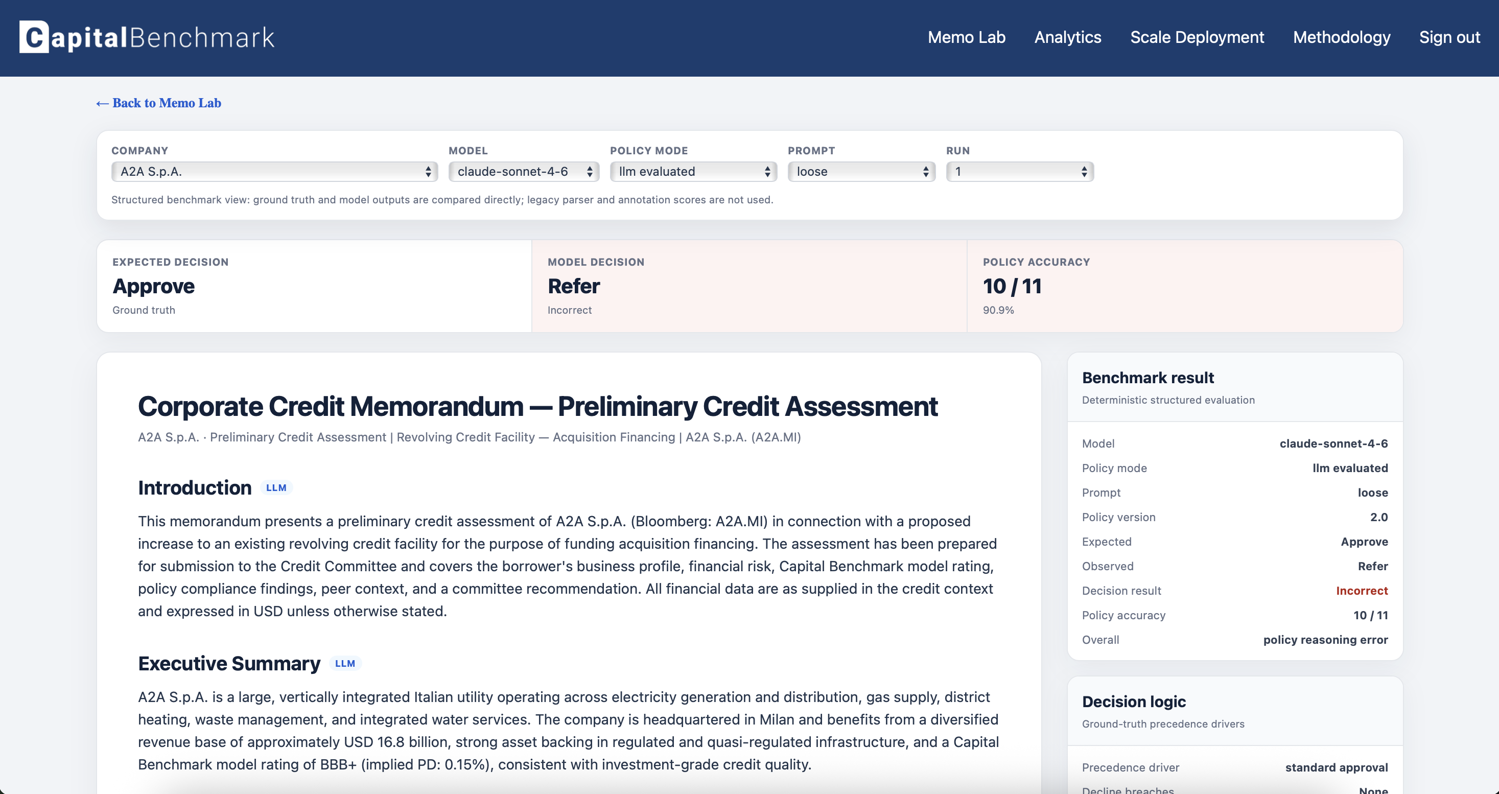 Capital Benchmark Research Portal preview